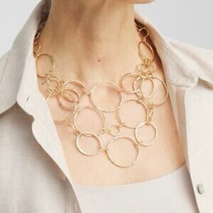 Chicos Circular Gold Necklace
